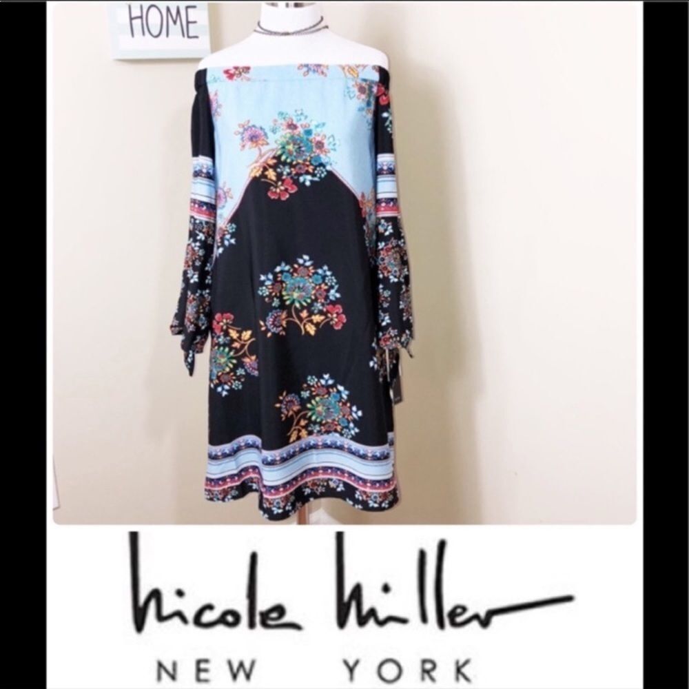 Nicole Miller off shoulder dress NWT